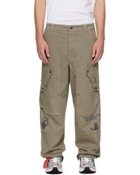 Off-White c/o Virgil Abloh - Khaki Swimming Logo Carpenter Cargo Pants - Lyst