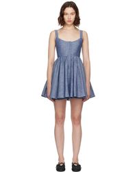 Alaïa - Chambray Skater Minidress - Lyst