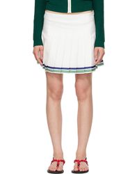 CASABLANCA - Pleated Silk Miniskirt - Lyst
