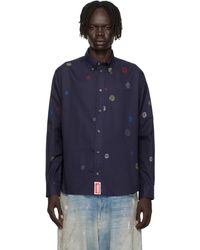 KENZO - ネイビー Paris Futura 2000エディション エンブロイダリー シャツ - Lyst