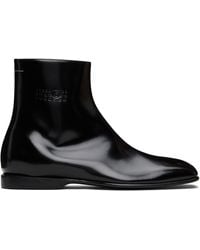 MM6 by Maison Margiela - Leather Ankle Boots - Lyst