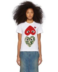 comme des garçons t shirt femme rouge