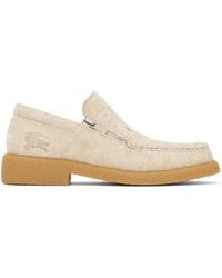 Burberry - Suede Chance Loafers - Lyst