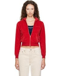 Sporty & Rich - Signature Logo Krystal Zip Hoodie - Lyst