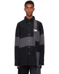 Feng Chen Wang - ブラック デコンストラクト パッチワーク シャツ - Lyst