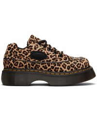 Dr. Martens - Tan Buzz 5-Eye Leopard Derbys - Lyst