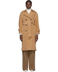 Harris Wharf London Trench surdimensionne brun clair Polaire - Marron