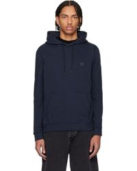 BOSS - Cotton Terry Logo-Patch Hoodie - Lyst