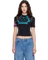 Marine Serre - Regenerated Graphic Jersey Baby Fit T-Shirt - Lyst