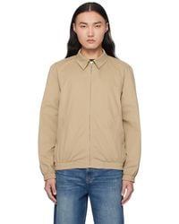 A.P.C. . Beige Mick Bomber Jacket in Natural for Men | Lyst