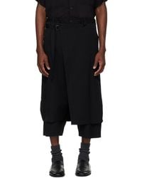 Yohji Yamamoto - Wool Gabardine Standard Wrap Trousers - Lyst