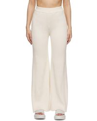 Anna Quan Off- Ribbed Jordon Lounge Trousers - Natural