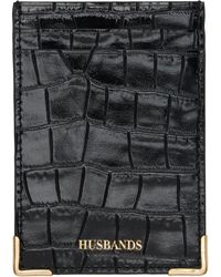 Husbands - Porte-cartes noir à ferrures en métal - Lyst