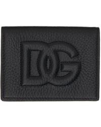 Dolce & Gabbana - Portefeuille noir à logo dg - Lyst