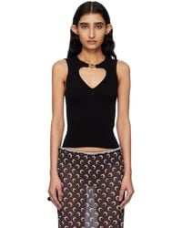 Marine Serre - ブラック Moon Jewelry Knit Open Neck トップス - Lyst