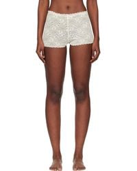 Fruity Booty - Off- Meringue Lace Shortie Shorts - Lyst