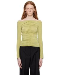 Givenchy - Green Ruched Long Sleeve T-shirt - Lyst