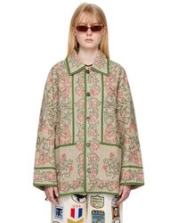Bode - Embroidered Trumpetflower Coat - Lyst