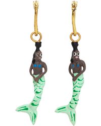 Marni - Green & Brown Siren Earrings - Lyst