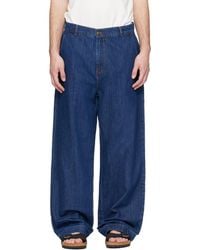 Merz B. Schwanen - 1940S Cotton Denim High Rise Wide Leg Chino Jeans - Lyst