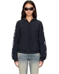 Balenciaga - Cursive Zip-Up Regular Fit Hoodie - Lyst