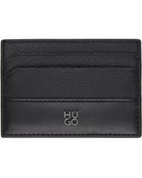 HUGO - Stacked-Logo Trim Card Holder - Lyst