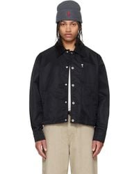 Ami Paris - Nylon 'Ami De Coeur' Stud Buttoned Jacket - Lyst