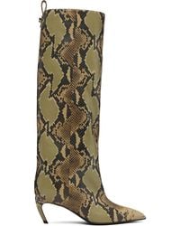 The Attico - Khaki Lea Tall Boots - Lyst