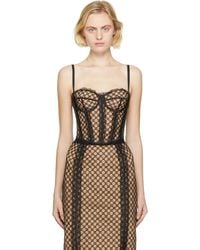 Gucci - Gg Supreme Bustier Top - Lyst