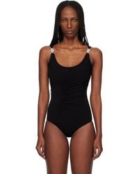 Versace - Stretch Crêpe Jersey Draped Bodysuit - Lyst