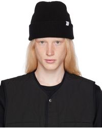 Norse Projects - Black Merino Lambswool Beanie - Lyst