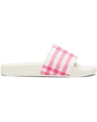 Burberry - Off- & Check Slides - Lyst