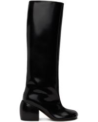 Dries Van Noten - Black Polished Tall Boots - Lyst