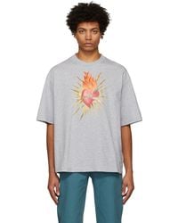 Lanvin T-shirt surdimensionné à image - Gris
