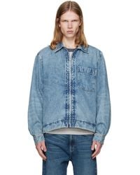 BOSS - Faded Denim Jacket - Lyst