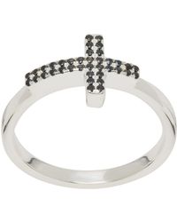 Stolen Girlfriends Club - Ssense Exclusive Dusted Cross Ring - Lyst