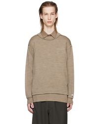 Undercover - Taupe Exposed Seam Sweater - Lyst