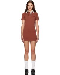 Ambush - Robe De Style Rugby Courte Rouge À Col Classique - Lyst