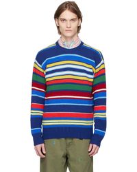Polo Ralph Lauren ネイビー ボーダー セーター - ブルー
