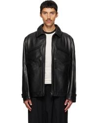 Y-3 - Leather Blouson Jacket - Lyst