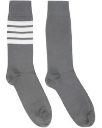 Thom Browne - Gray 4-bar Socks - Lyst