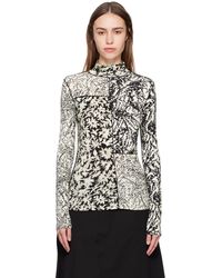 Proenza Schouler - Off-white & Black White Label Mixed Floral Turtleneck - Lyst