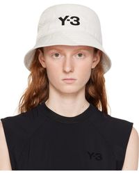 Y-3 Bucket Hat With Logo Unisex Black | Lyst