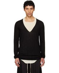 Rick Owens - Temple Oversized Extreme V-neck Sweater - Lyst