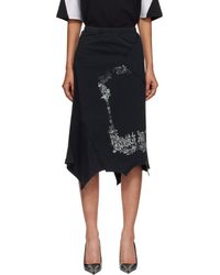 Vetements - 'Cradle Of Filth' Upside-Down T-Skirt Midi Skirt - Lyst