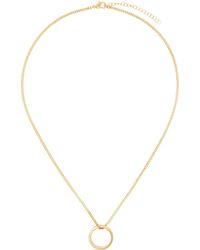 MM6 by Maison Martin Margiela - Collier doré à pendentif à logo numérique - Lyst