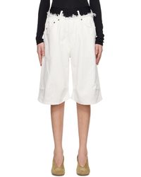 ALAINPAUL - Knee Denim Shorts - Lyst