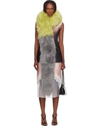 Marni - Bicolor Lamb Fur Scarf - Lyst