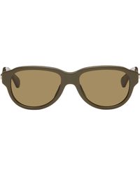 Bottega Veneta - Taupe Ribbon Stretch Sunglasses - Lyst