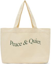 Museum of Peace & Quiet - Museum of peacequiet cabas blanc cassé à logo - Lyst